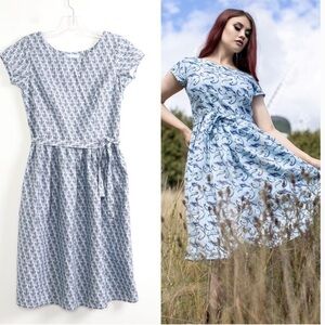 Run & Fly rockabilly dress nautical anchor print 50s 100% cotton flared sailor 2